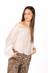 Blusa Shiffer Panna donna Tensione in - 2