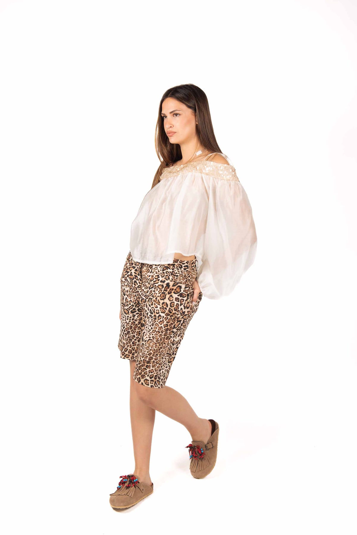 Blusa Shiffer Panna donna Tensione in - 4