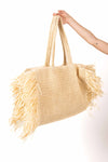 Beach Bag Frange Naturale donna Miss love - 1