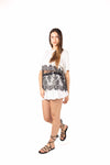 T-Shirt Bianca Combinata in Pizzo donna Miss love - 6