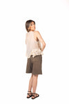 Bermuda Marrone con Cintura donna Miss love - 3