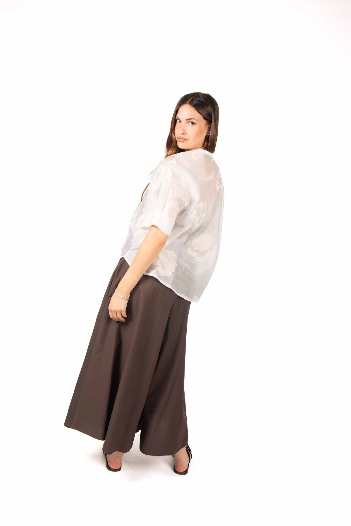 Camicia Ricamata Panna donna Miss love - 4