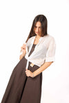 Camicia Ricamata Panna donna Miss love - 3