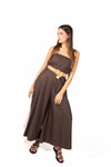 Tuta Palazzo con Cintura Cioccolato donna Miss love - 5