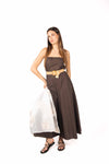Tuta Palazzo con Cintura Cioccolato donna Miss love - 3