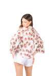 Camicia Stampa Floreale con Maniche Volant donna Miss love - 3