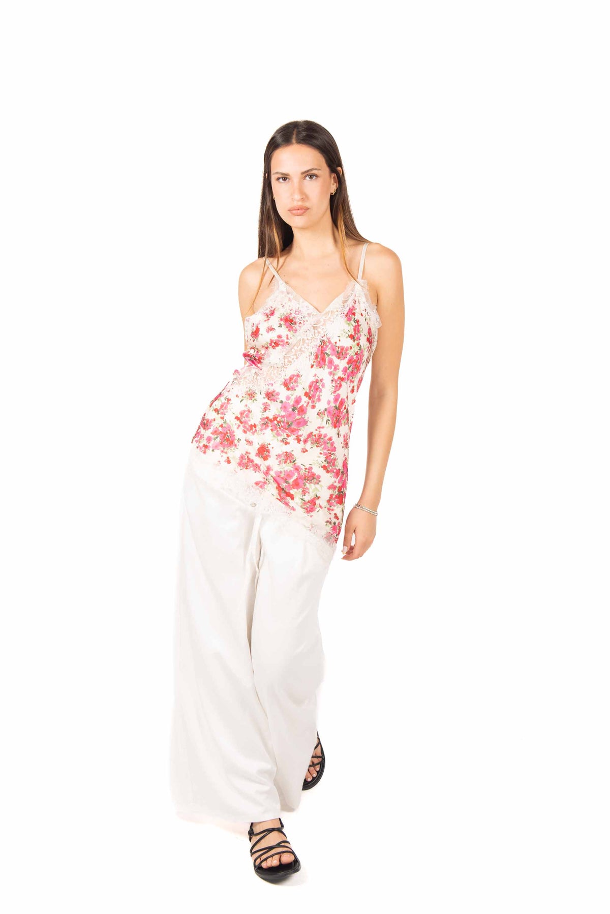 Pantaloni Bianchi con Coulisse donna Miss love - 2