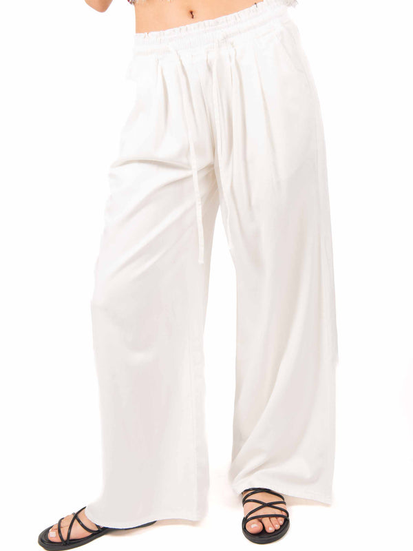 Pantaloni Bianchi con Coulisse da donna Miss love