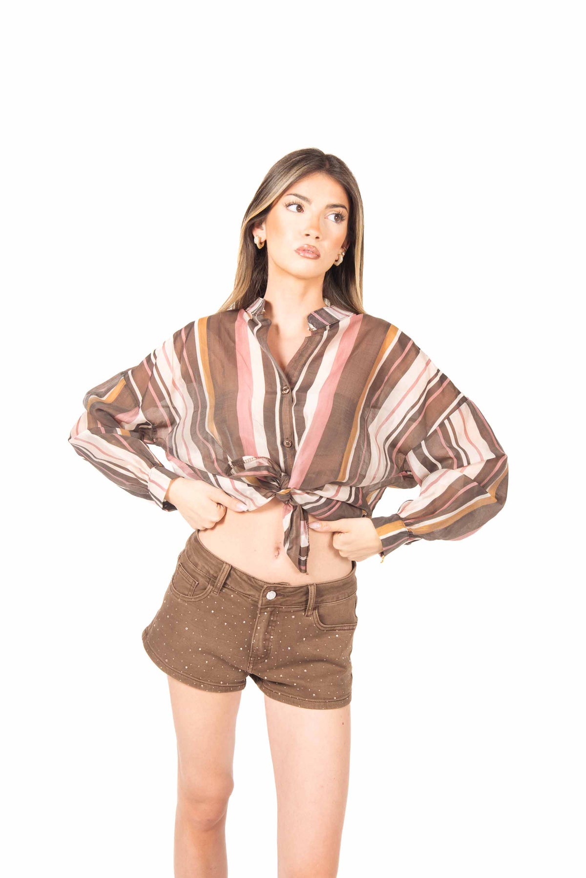 Camicia a Righe donna Miss love - 5