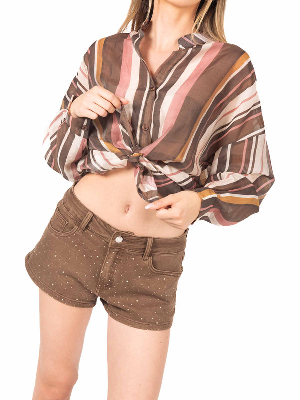 Camicia a Righe da donna Miss love