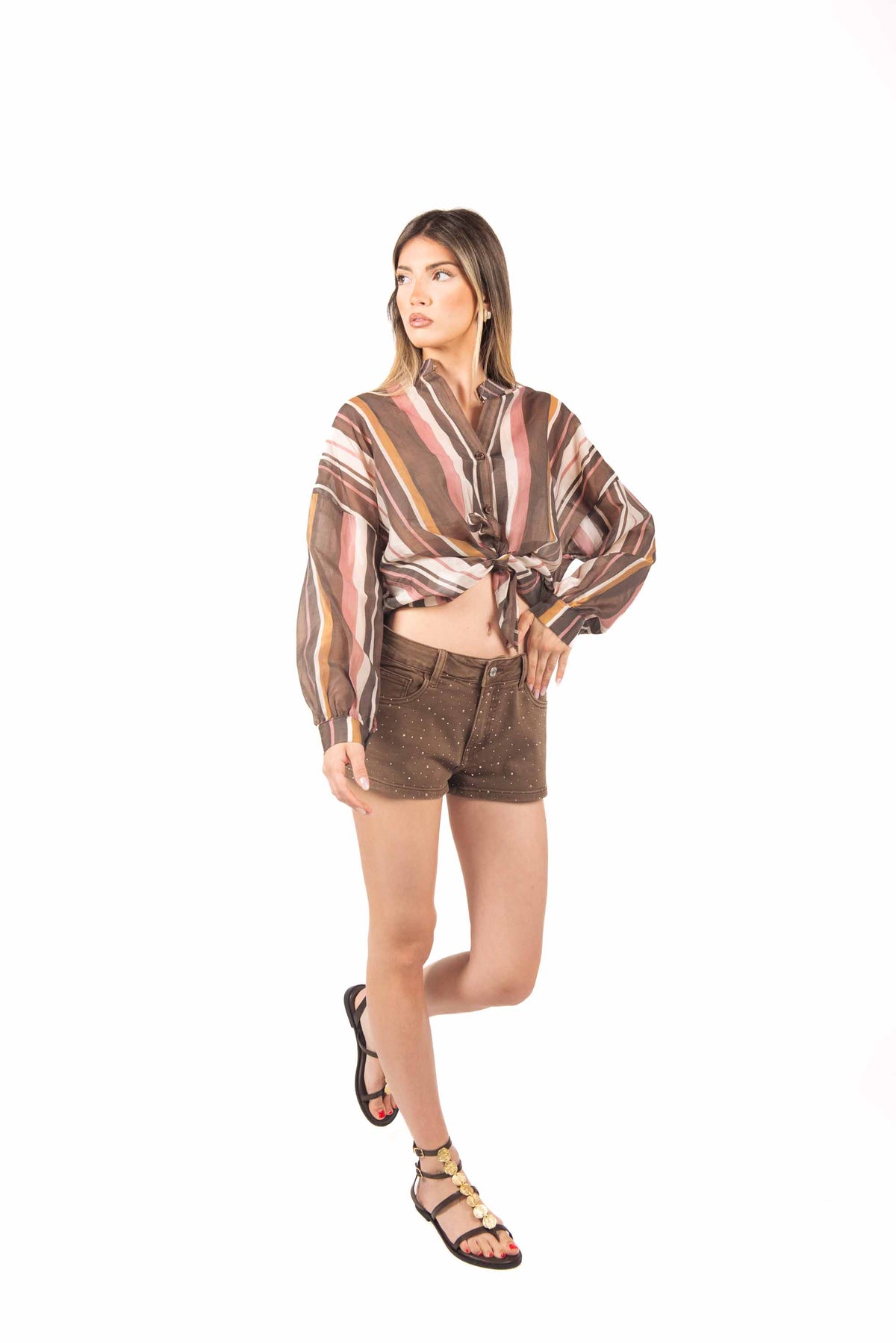 Camicia a Righe donna Miss love - 3