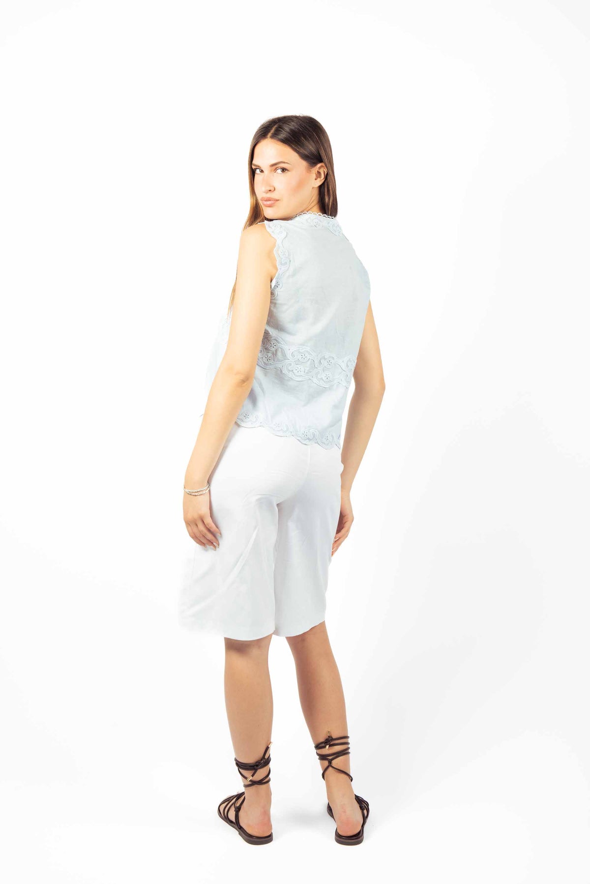 Bermuda con Cintura Bianco donna Miss love - 3