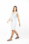 Bermuda con Cintura Bianco donna Miss love - 2