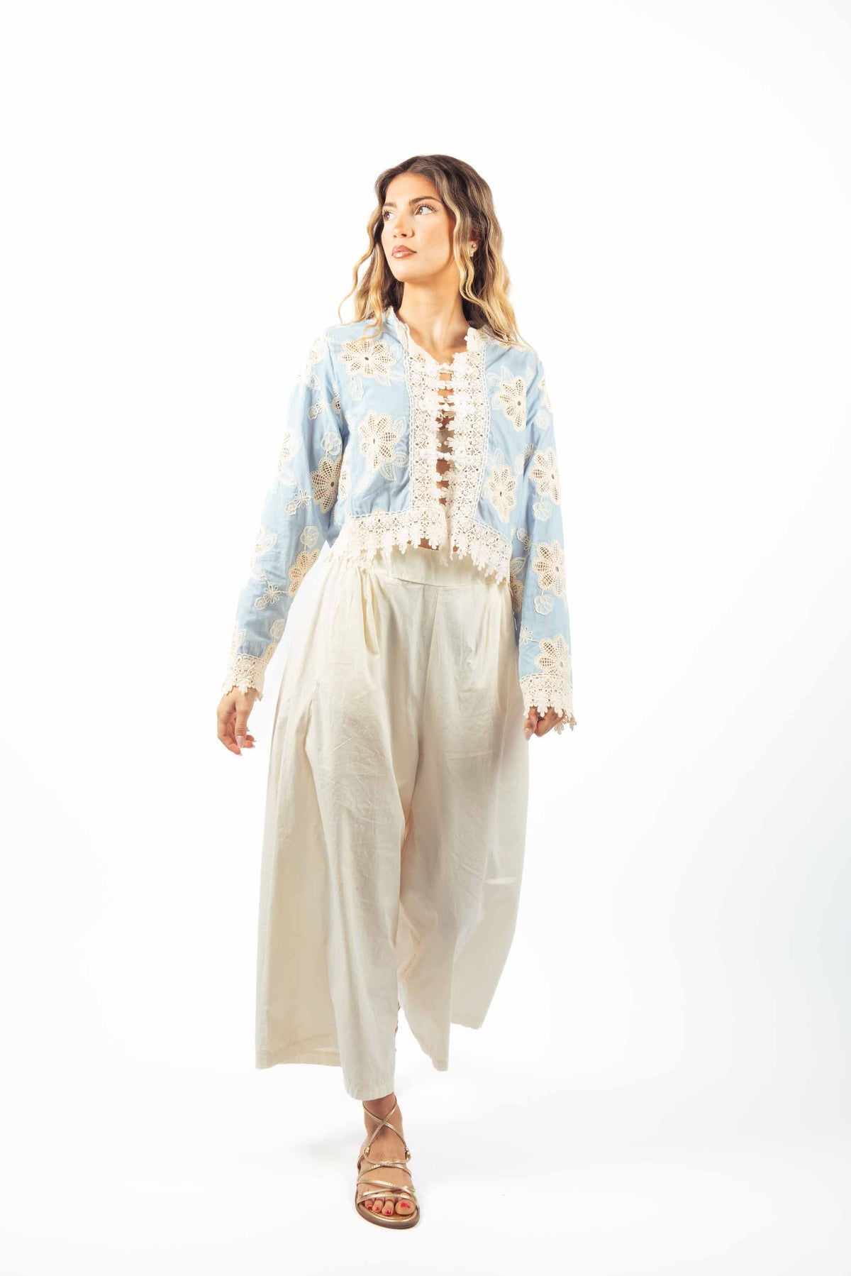 Camicia Cropped Macramè donna Miss love - 6