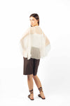 Blusa Svasata in Chiffon Panna donna Miss love - 3