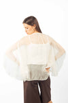 Blusa Svasata in Chiffon Panna donna Miss love - 4