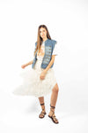 Gonna Midi in Pizzo a Balze Asimmetriche donna Miss love - 3