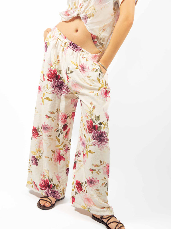 Pantaloni Palazzo Floreali da donna Miss love