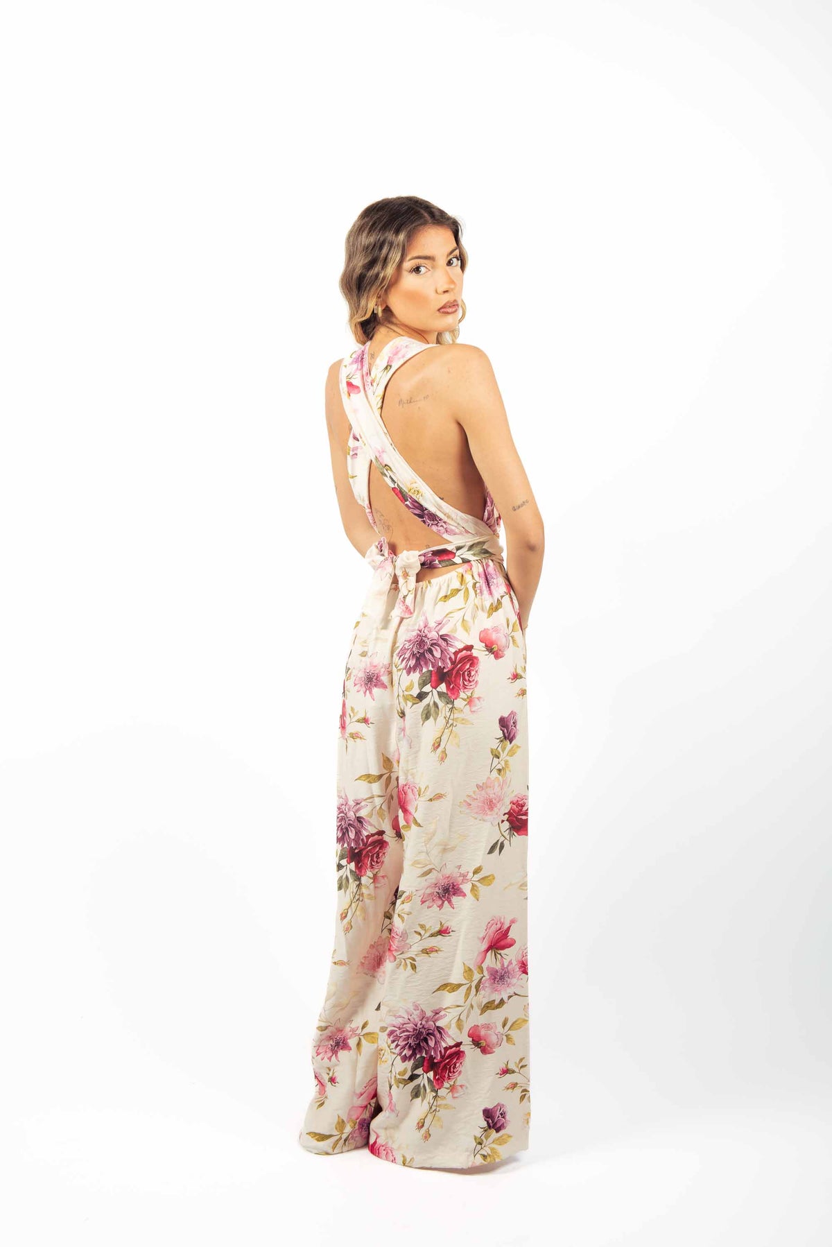Tuta Floreale con Scollo a V donna Miss love - 5