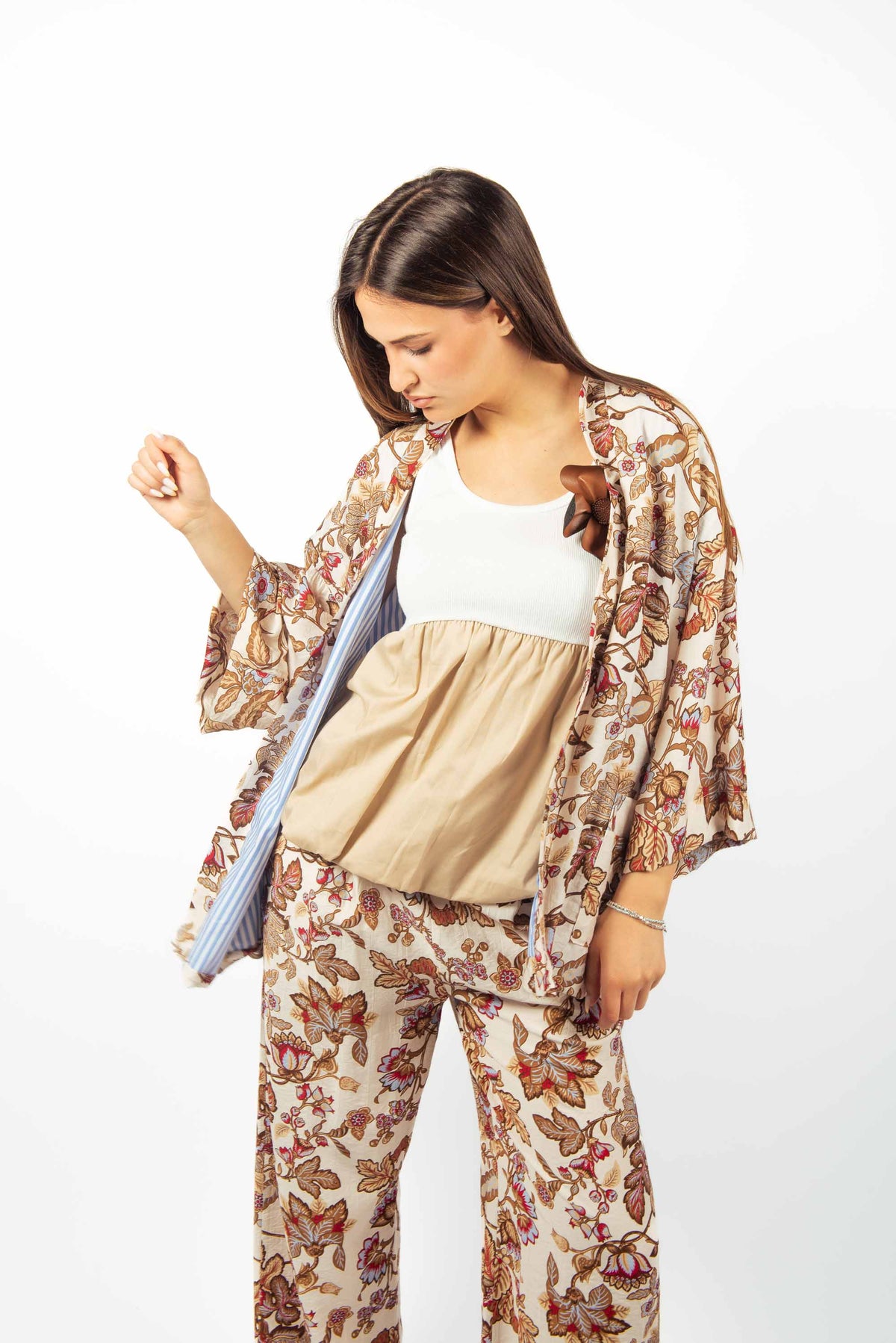 Kimono con Stampa Floreale donna Miss love - 4
