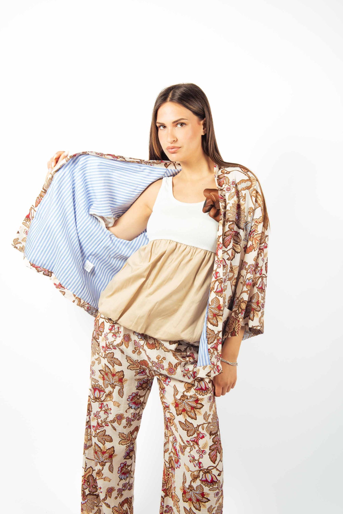 Kimono con Stampa Floreale donna Miss love - 5