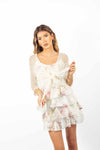 Coprispalla in Maglia Traforata Panna donna Miss love - 6
