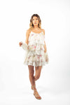 Abito Mini Floreale a Balze in Pizzo donna Miss love - 2