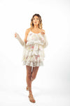 Abito Mini Floreale a Balze in Pizzo donna Miss love - 4