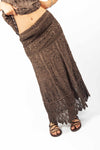 Gonna Longuette Ricamata Cioccolato donna Miss love - 1