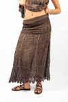 Gonna Longuette Ricamata Cioccolato donna Miss love - 4