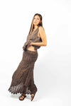 Gonna Longuette Ricamata Cioccolato donna Miss love - 2