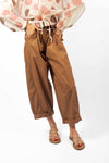Pantaloni Paperbag Tabacco donna Miss love - 5