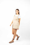 Abito Smanicato con T-Shirt Sabbia donna Miss love - 5