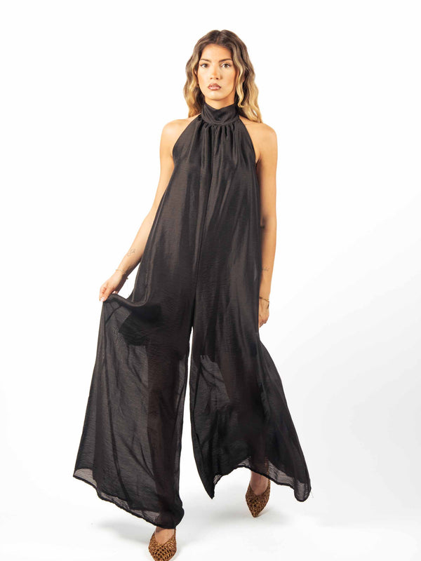 Tuta Lunga con Scollo all’Americana Nera da donna Miss love