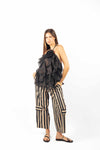 Pantaloni Cargo a Righe Beige/Nero donna Miss love - 6