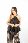Top Halter con Fiore Rimovibile Nero donna Miss love - 5