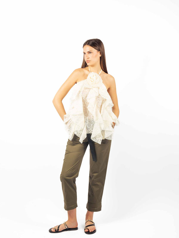 Pantaloni con Elastico e Cinta Militare da donna Miss love