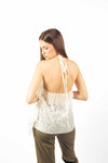 Top Ricamato con Rouches Panna donna Miss love - 5
