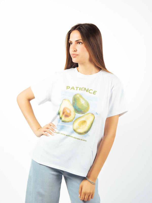 T-shirt grafica "Patience" da donna Miss love