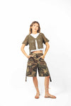 Cardigan Crochet Militare donna Tensione in - 3