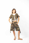 Bermuda Cargo Camouflage donna Tensione in - 2