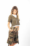 Bermuda Cargo Camouflage donna Tensione in - 4