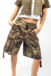 Bermuda Cargo Camouflage donna Tensione in - 1