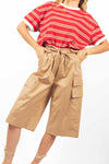 Bermuda Cargo Cammello donna Tensione in - 1