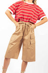 Bermuda Cargo Cammello donna Tensione in - 6