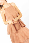 Abito Lungo a Balze Terracotta donna Tensione in - 4