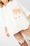 Camicia in Lino con Taschino donna Tensione in - 1