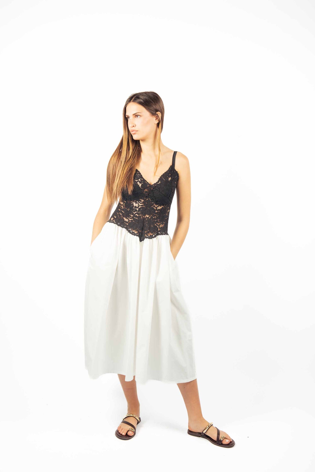 Abito Combinato con Pizzo donna Tensione in - 6