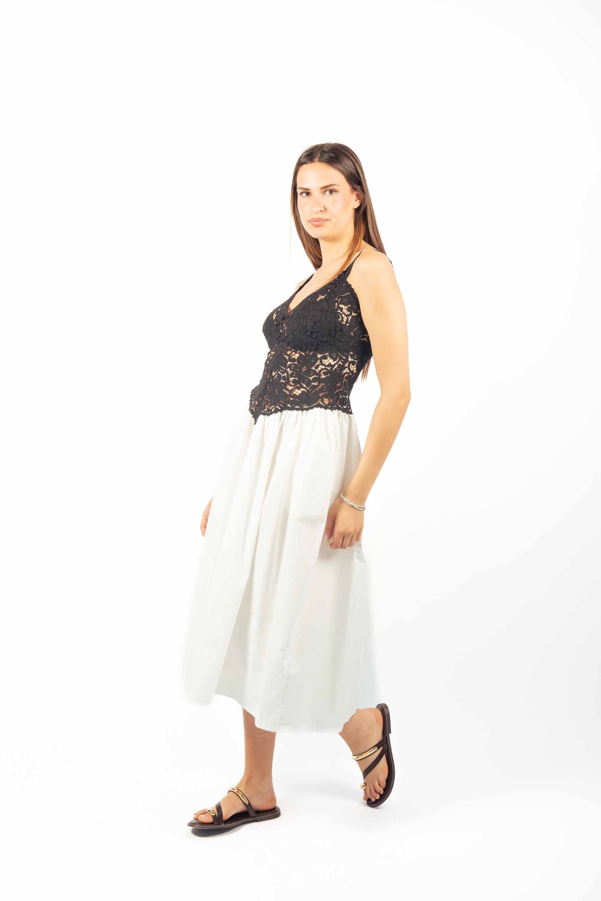 Abito Combinato con Pizzo donna Tensione in - 5