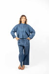 Blusa Effetto Denim Coreana donna Tensione in - 3